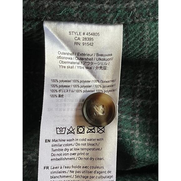 Ski-Doo Womens Sz Small NEW Green Lifestyle Plaid Button Down Flannel Overshirt - Picture 13 of 14